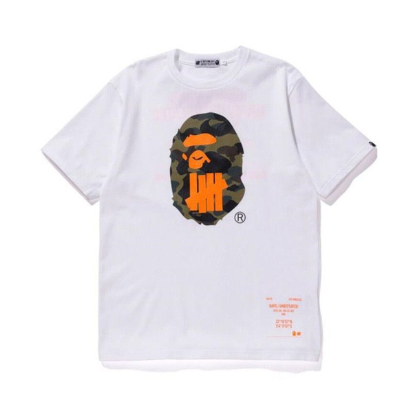 Футболка A BATHING APE, размер 46, 48, цвет белый, оранжевый, хлопок ...