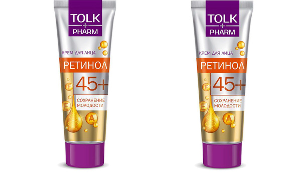 ВЕСНА TOLK Pharm Крем косметический для ЛИЦА "Ретинол" 45+ 2шт - купить ...