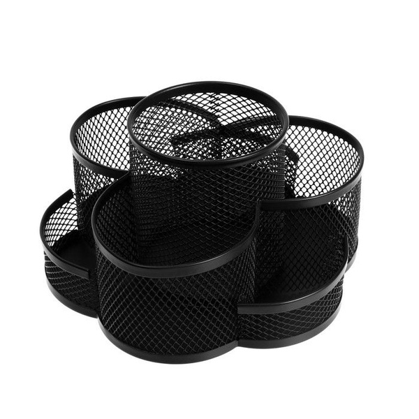 Подставка для канцелярских мелочей 7 отделений сетка металл черная ...