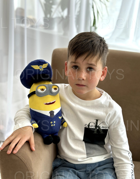 Мягкая игрушка Миньон Кевин, Пилот , синий 30 см - купить с доставкой ...