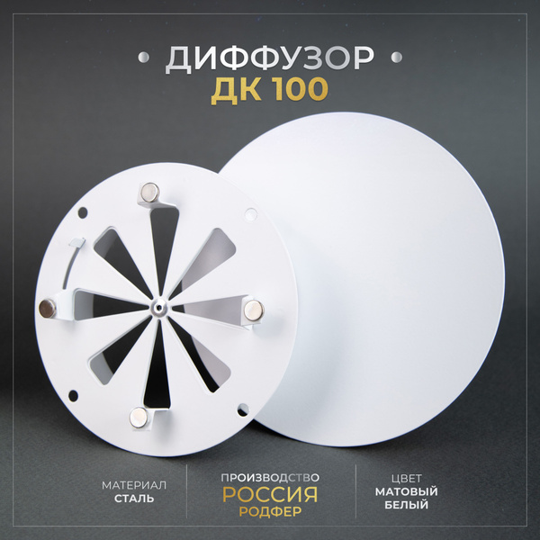 Вентиляционная решетка на магнитах (диффузор с регулировкой) 100x100 мм ...