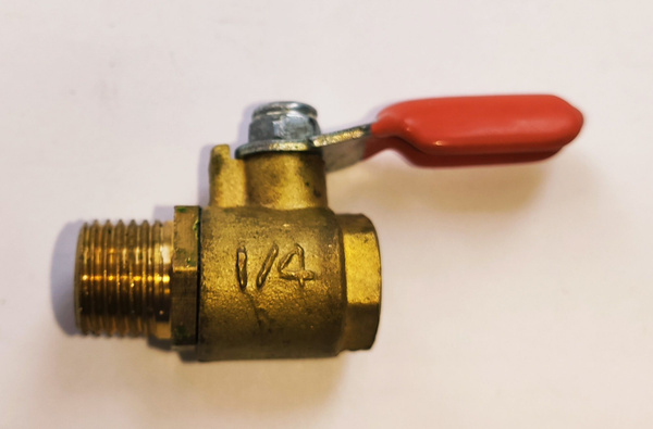 Кран воздушный 1/4 (односторонний) для пневмосистемы купить по низкой ...