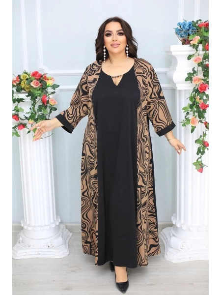 Нарядное платье больших размеров, Женский, Демисезон, размер 64 ...