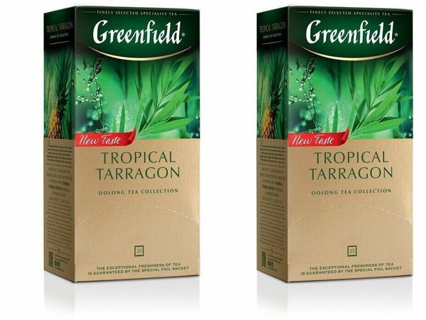 Greenfield Чай улун Tropical Tarragon, 25 пакетиков по 2 г, 2 уп ...