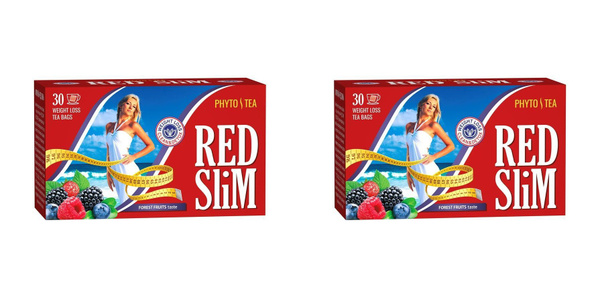 FITERA Чай травяной Red Slim Лесная ягода, 30 пакетиков по 2 г - купить ...