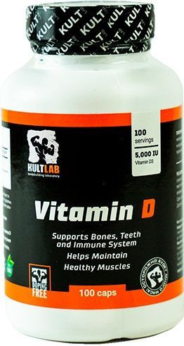 Kultlab, Vitamin D / Культлаб Витамин Д3 5000 МЕ, 100 капс - купить с ...