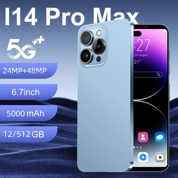 Смартфон i14 Pro MAX PO Android телефон HD Русский Google Play Store ...
