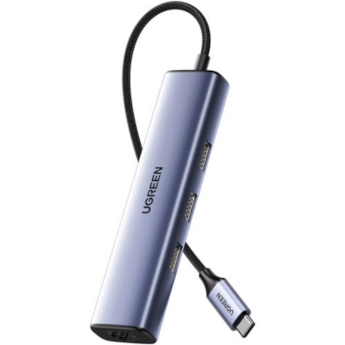 Мульти Хаб UGREEN CM475 (60600) USB-C to 3USB3.0 Hub+RJ45 Ethernet ...