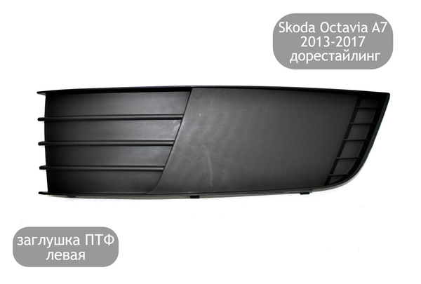 Заглушка противотуманной фары левая для Skoda Octavia A7 2013-2017 ...