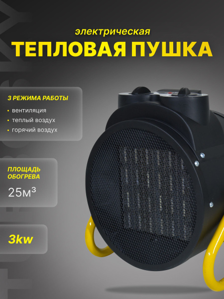 Тепловентилятор Turbosky 3КВ 3000вт, 220В, бесшумный тепловентилятор ...