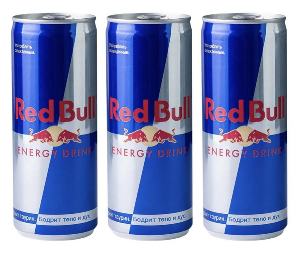 Напиток энергетический Red Bull Energy Drink 250 мл х 3 шт купить на ...