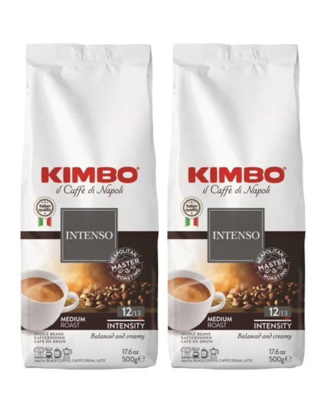 Кофе в зернах KIMBO AROMA INTENSO MEDIUM ROAST (Кимбо Арома Интенсо), 1 ...