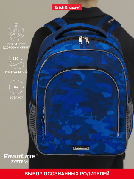 Школьный рюкзак ErichKrause ErgoLine 15L Sea Camo - купить с доставкой ...