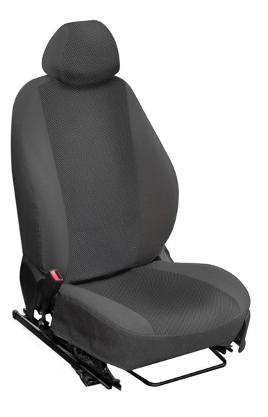 Авточехлы Nissan Micra III (K12) "Лима" жаккард-экокожа, сетка серая ...