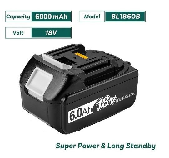 Аккумулятор для Makita 18V, 6Ah ,Li-Ion, аналог BL1860B - купить с ...