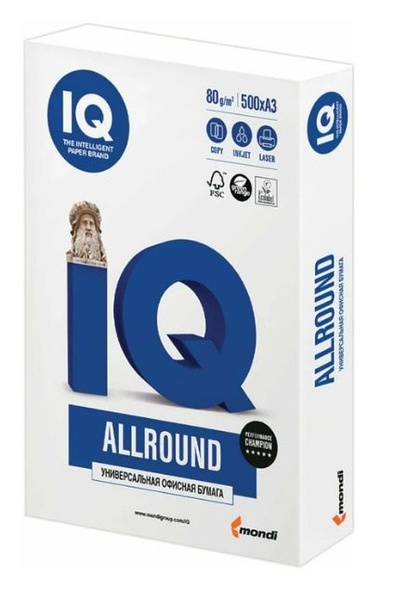 IQ Бумага марки В Allround, А3, 500 листов - купить с доставкой по ...