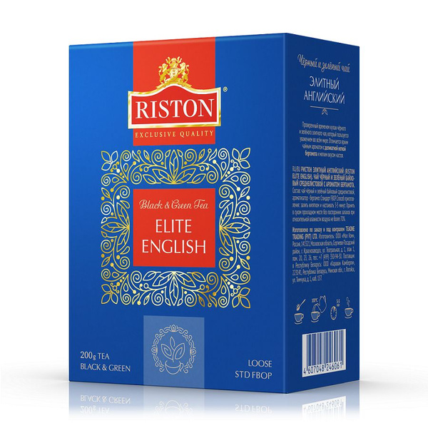 Чай Riston Elite English черный с зеленым листовой, 200г - купить с ...