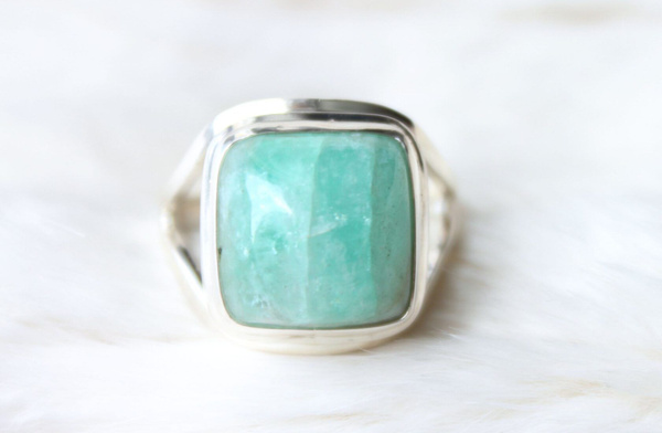 Кольцо с бериллом квадратное - купить с доставкой по выгодным ценам в ...