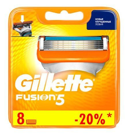 Gillette Сменные кассеты, "FUSION" , для бритья, 8 шт - купить с ...