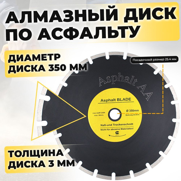 Диск алмазный 350x3x25.4 - купить по низким ценам в интернет-магазине ...
