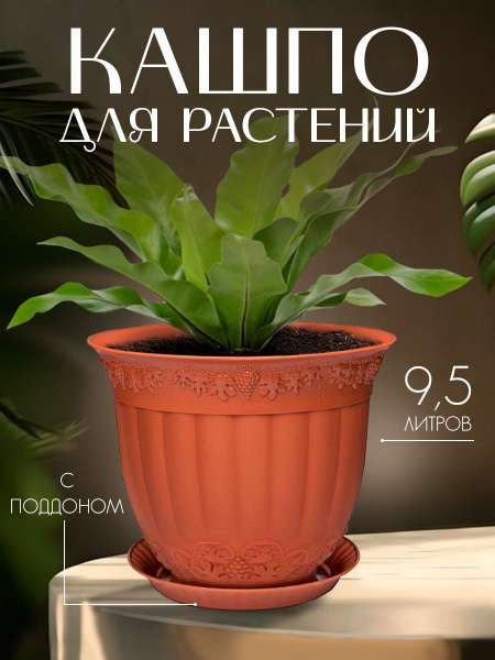 Горшок, кашпо для цветов растений, цветочный пластиковый для балкона ...