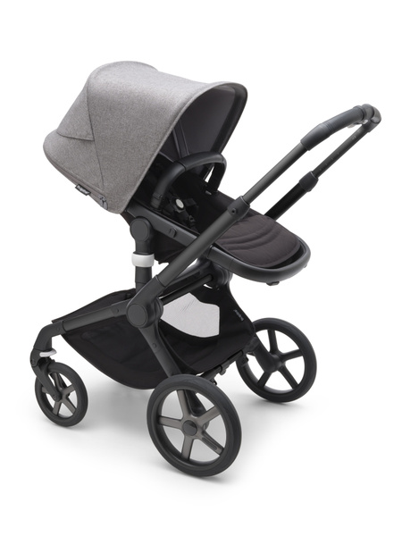Коляска 2 в 1 Bugaboo Fox 5 Black/Midnight black/Grey Melange (серый ...