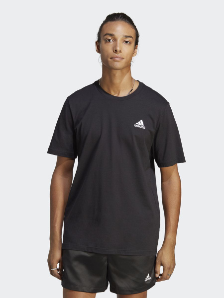 Футболка Мужской adidas Sportswear черный, размер 60, 62 Хлопок ...