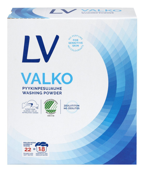 LV VALKO Стиральный порошок концентрированный для белого белья, 750 гр ...