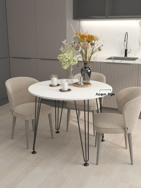 Стол обеденный Лофт Рум Стол кухонный обеденный Лофт, 90х90х75 см ...