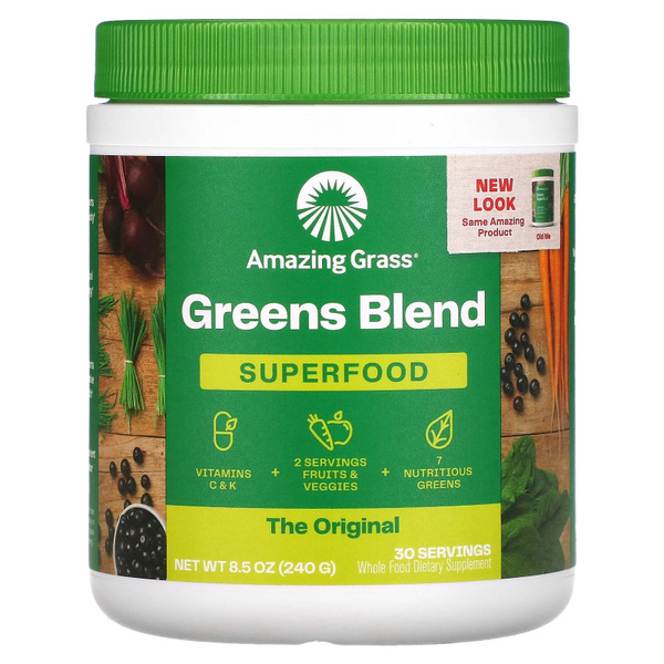 Зелёная смесь суперфудов Amazing Grass, Green Superfood, 240 г купить ...