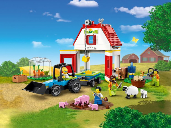 Конструктор LEGO CITY Ферма и амбар с животными - купить с доставкой по ...