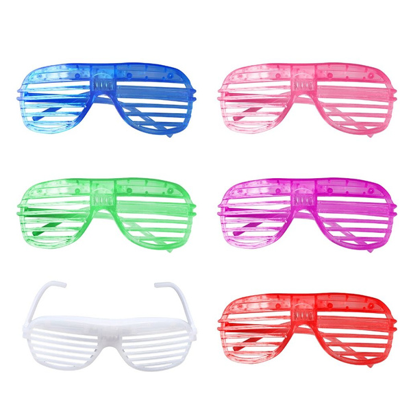 6 солнцезащитных очков с подсветкой NeonParty Favor Glow Glasses для ...