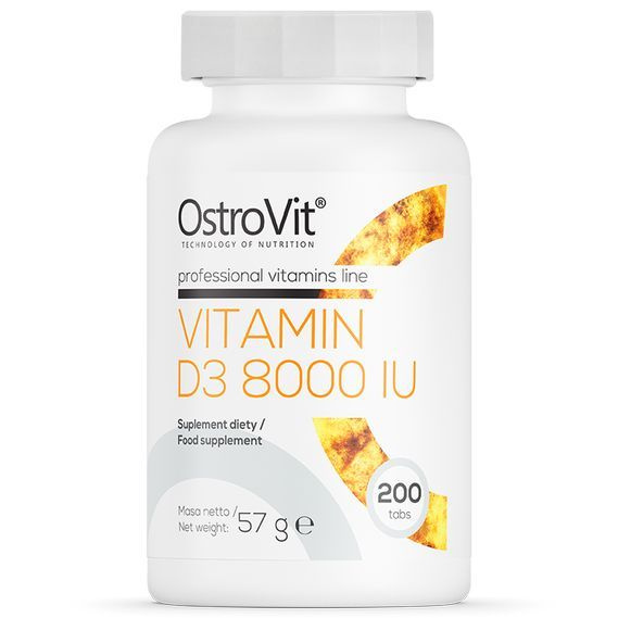 Витамин Д3 200 мкг OstroVit Vitamin D3 8000 IU - 200 таблеток - купить ...