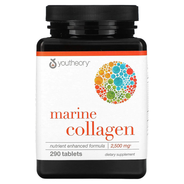 Коллаген морской Youtheory Marine Collagen 500 мг, гидролизованный, 290 ...