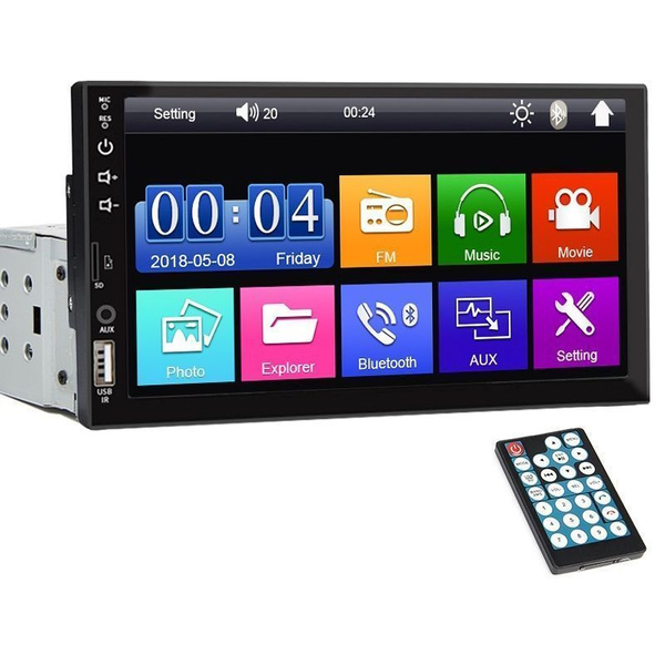 Автомобильное радио Hippocrene 12V 1 Din Bluetooth HD 7"Сенсорный ...