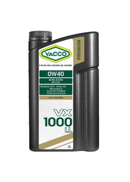 Моторное масло YACCO 0W-40 Синтетическое - купить в интернет-магазине ...