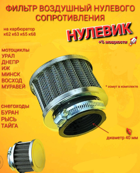 Фильтр карбюратора "НУЛЕВИК" Мотоцикл Урал Днепр Иж Минск Восход ...