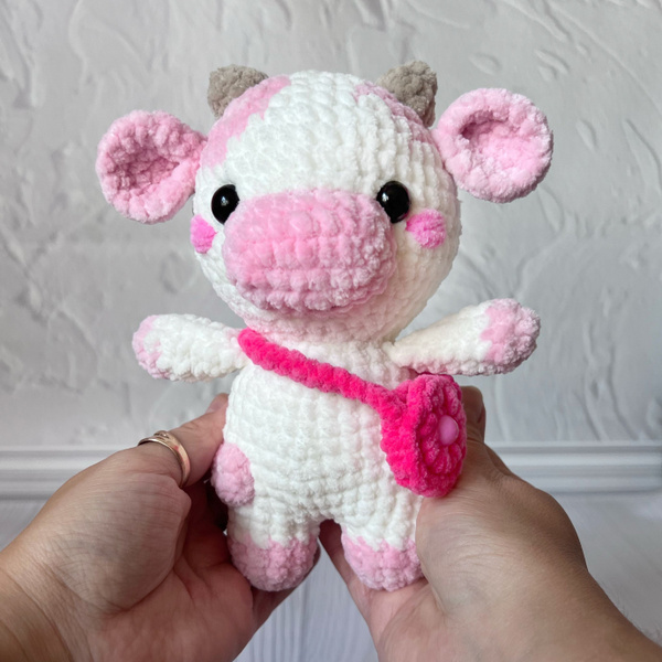 Вязаная игрушка корова - купить с доставкой по выгодным ценам в ...