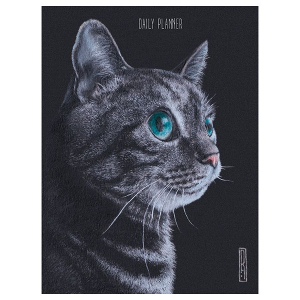 Ежедневник недатированный А6 128л Lovely cat обложка ламинация soft ...