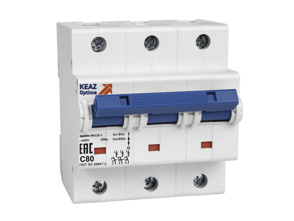 Купить Выключатель автоматический (ВА) 3П 80А хар-ка C 20 кА автомат по ...
