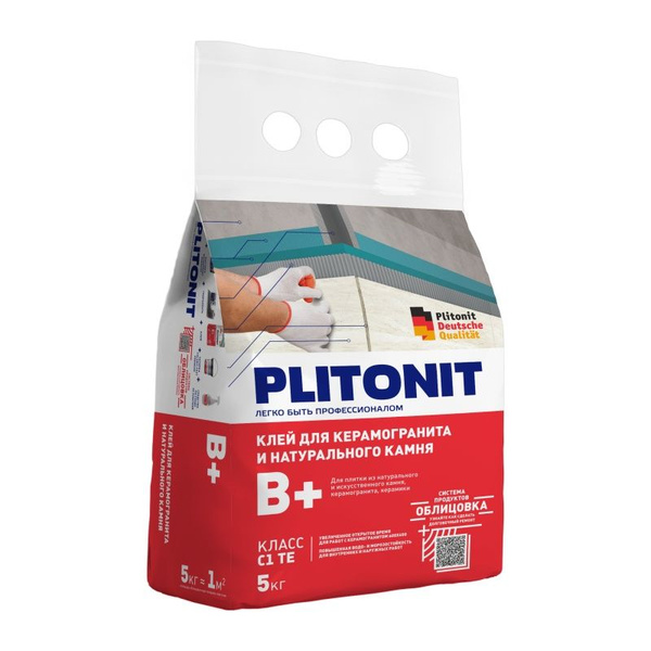 Клей для плитки Plitonit ПЛИТОНИТ В+ из керамогранита, нат./иск. камня ...