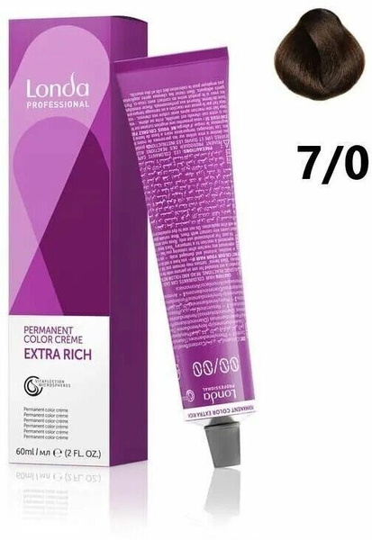 Londa Professional Лонда стойкая крем краска 7/0 Блонд, 60 мл - купить ...