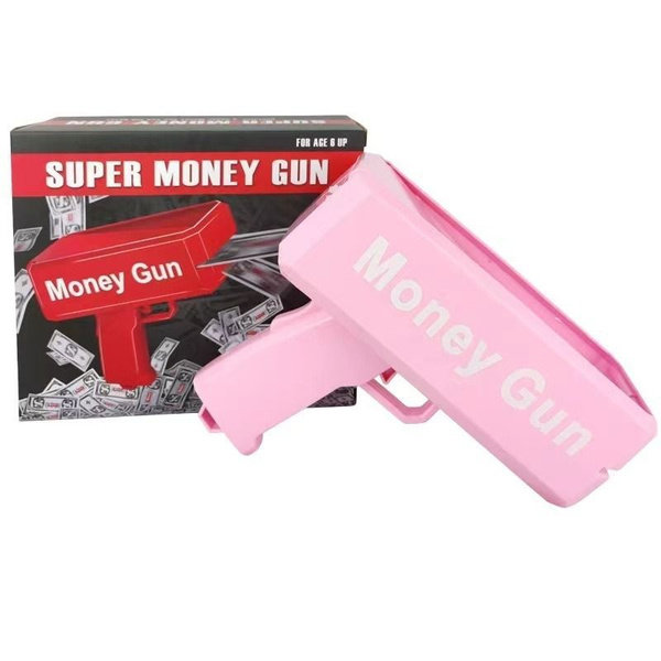 Денежный пистолет (бабломет, деньгомет) Money Gun розовый - купить с ...
