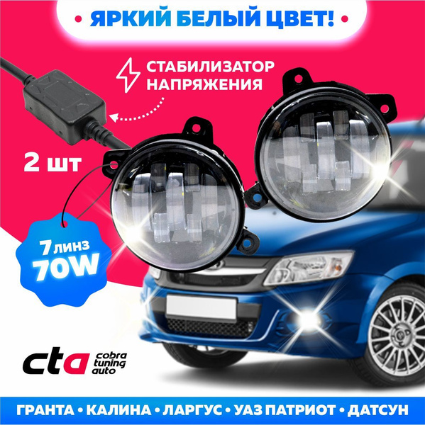 Характеристики Светодиодные противотуманные LED фары для Лада Гранта ...