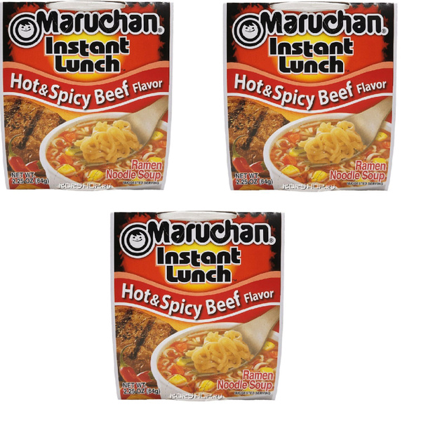 Лапша MARUCHAN Instant Lunch говядина 3 уп по 64гр - купить с доставкой ...