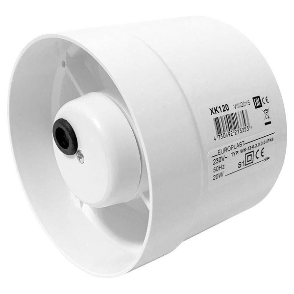 Канальный вентилятор 120 мм, Europlast XK120 - купить с доставкой по ...