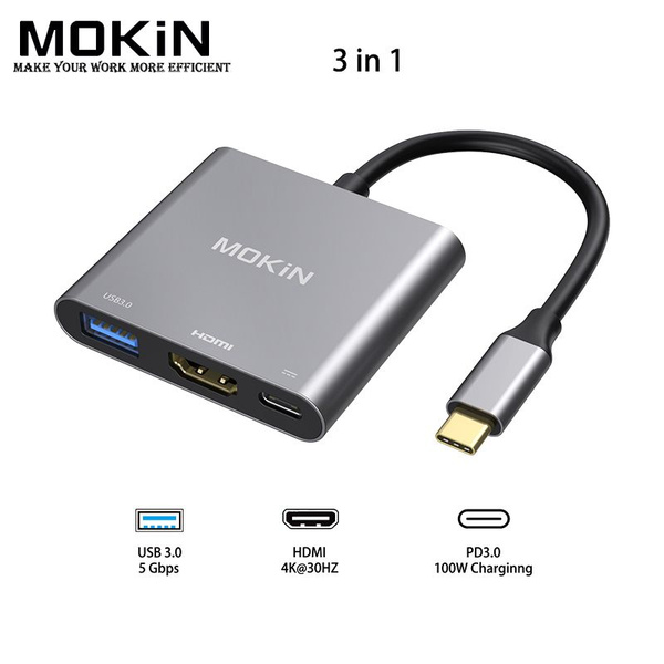 Док-станция-концентратор MOKiN USB-C для Book Air/Pro, iPad M1/M2 ...