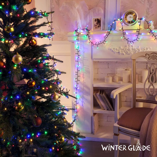 Электрическая гирлянда для дома и улицы Winter Glade, 20 м Мультиколор ...