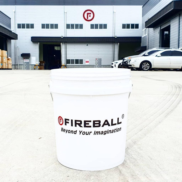 FIREBALL Ведро для мойки автомобиля БЕЗ СЕПАРАТОРА 18 л (белое ...