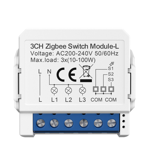 Умное реле Zigbee,БЕЗ нейтралью,контроль приложений,Голосовой помощник ...